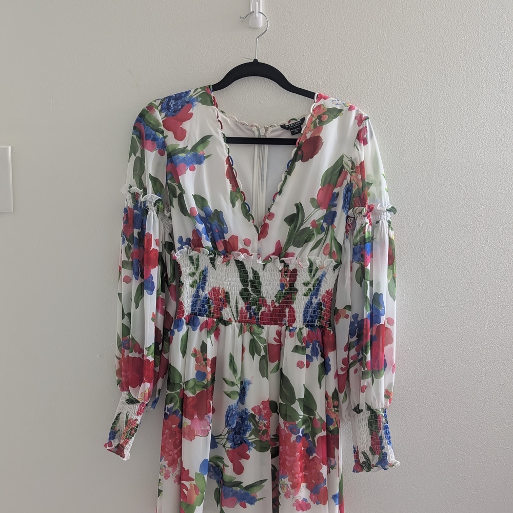 Marciano Multicolor Floral Long Sleeve Dress - Picture 2 of 15